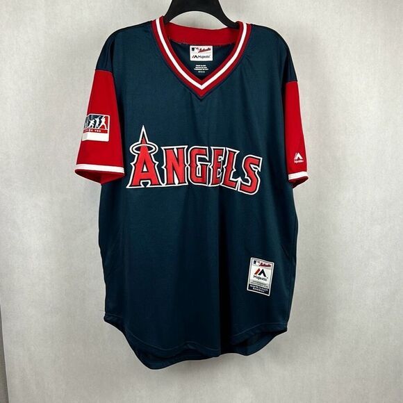 Mike Trout Kiiiiid LA Angels Jersey 27 Majestic Authentic Players MLB Baseball - Picture 1 of 10